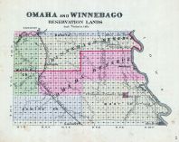 Omaha and Winnebago Reservation Lands, Nebraska State Atlas 1885